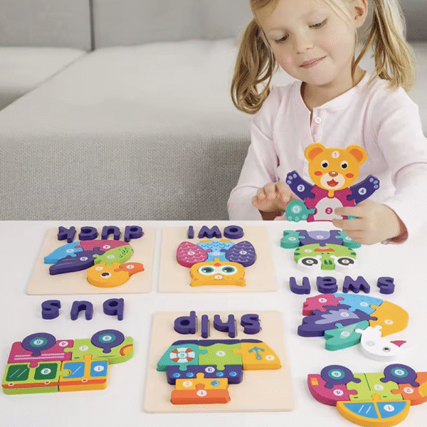 Puzzles en Bois Éducatifs pour Enfants