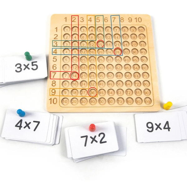 Jouets d'Apprentissage en Bois - Table de Multiplication pour Enfants