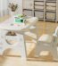 Table et chaise réglable pour enfant, mobilier ergonomique pour activités éducatives et créatives.